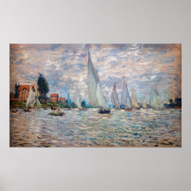 Póster Claude Monet - Boats Regatta at Argenteuil (Frente)
