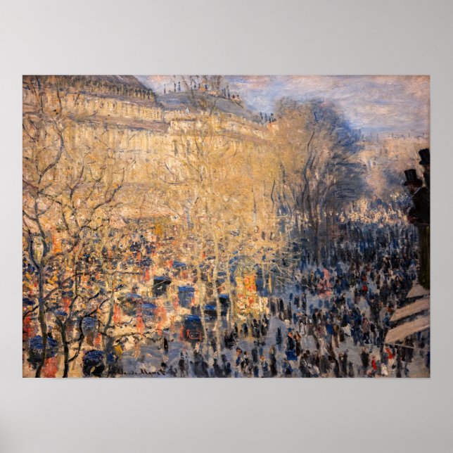 Póster Claude Monet - Boulevard des Capucines en París (Frente)