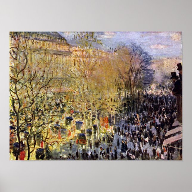 Póster Claude Monet - Boulevard des Capucines en París (Frente)