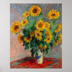 Póster Claude Monet - Bouquet of Sunflowers
