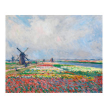 Claude Monet, Bulbfield y el molino de viento cerc