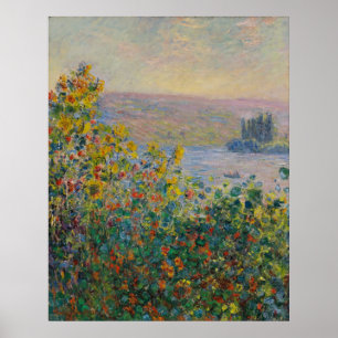 Póster Claude Monet ~ Camas De Flor En Vetheuil