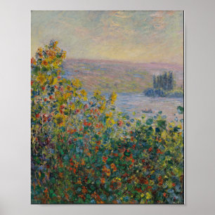 Póster Claude Monet - Camas Flores En Vetheuil