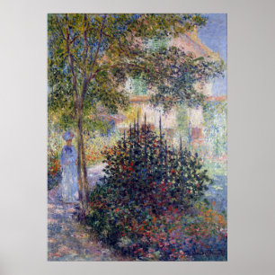 Póster Claude Monet Camille en el jardín de Argenteuil