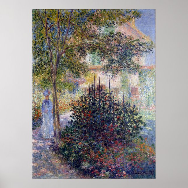 Póster Claude Monet Camille en el jardín de Argenteuil (Frente)