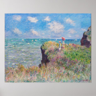 Póster Claude Monet - Camino acantilado en Pourville
