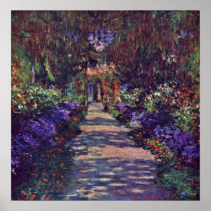 Póster Claude Monet - camino al jardín