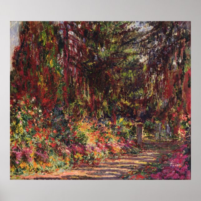 Póster Claude Monet | Camino del jardín en Giverny (Frente)