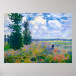 Póster Claude Monet, Campos de amapola cerca de Argentina