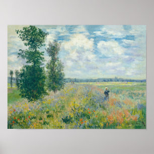Póster Claude Monet - Campos de amapolas cerca de Argente