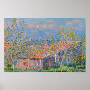 Póster Claude Monet - Casa del jardinero en Antibes