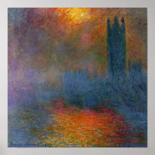 Póster Claude Monet - Casas del Parlamento