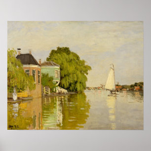 Póster Claude Monet - Casas en el Achterzaan
