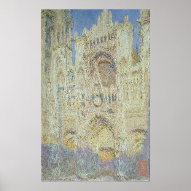 Póster Claude Monet | Catedral de Rouen al atardecer, 189 (Frente)