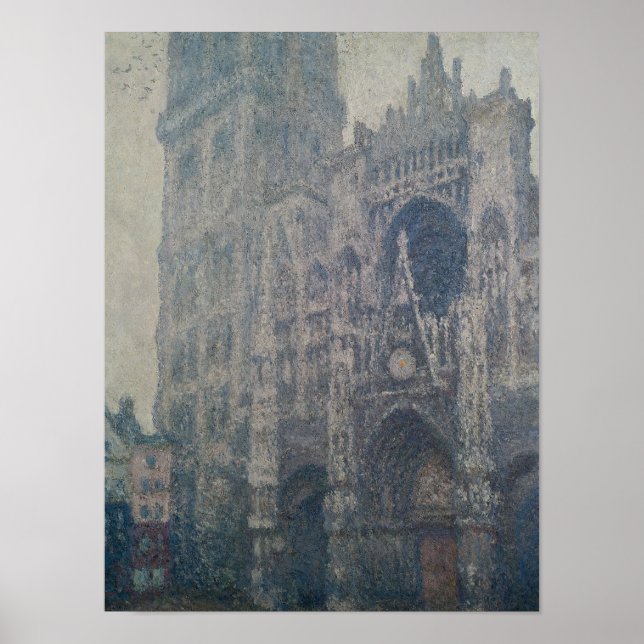 Póster Claude Monet | Catedral de Rouen, Portal Occidenta (Frente)