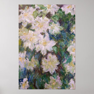 Póster Claude Monet - Clemátide Blanca