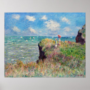 Póster Claude Monet Cliff Walk en Pourville