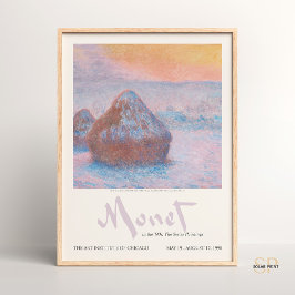 Póster Claude Monet cobra el efecto de la nieve al atarde