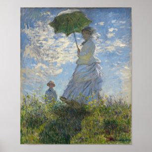 Póster Claude Monet Con Parasol