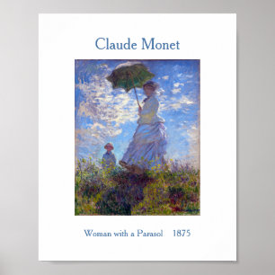 Póster Claude Monet con Parasol 1875