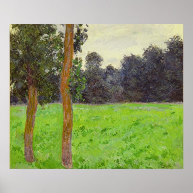 Póster Claude Monet | Deux Arbres dans la Prairie (Frente)