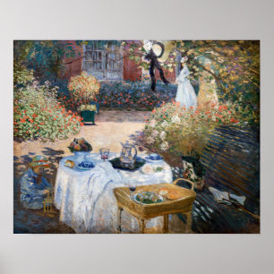Póster Claude Monet - El almuerzo, el panel decorativo