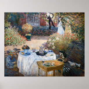 Póster Claude Monet - El almuerzo, panel decorativo