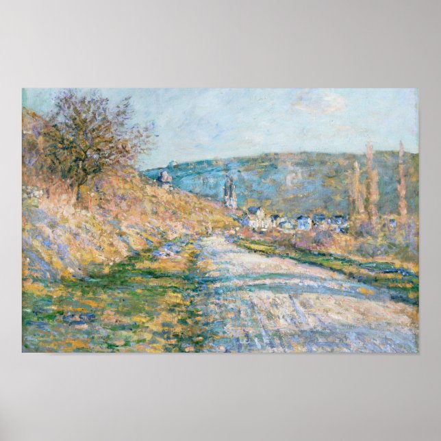 Póster Claude Monet - El camino hacia Vétheuil (Frente)