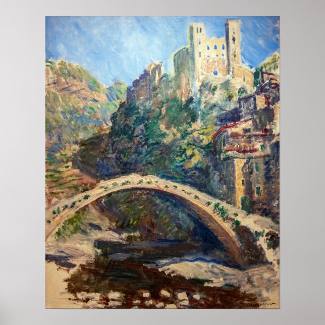 Póster Claude Monet - El Castillo de Dolceacqua (Frente)