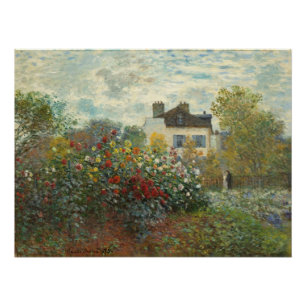 Póster Claude Monet el el jardín del artista en