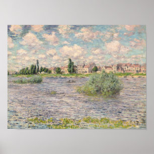 Póster Claude Monet el   el Sena en Lavacourt