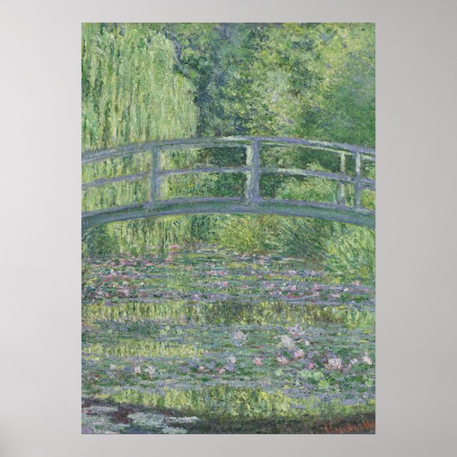 Póster Claude Monet | El Estanque Acuático: Armonía Verde (Frente)