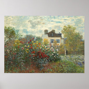 Póster Claude Monet El Jardín del Artista en Argenteuil