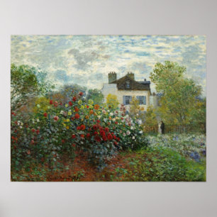 Póster Claude Monet: El jardín del artista en Argenteuil