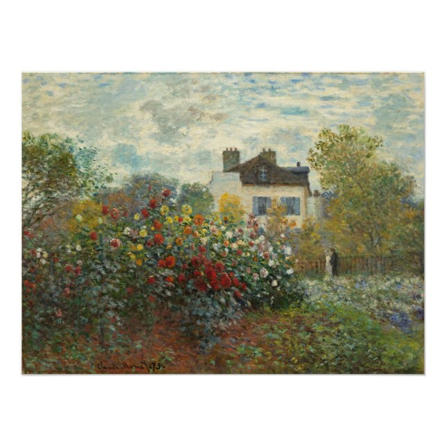 Póster Claude Monet | El Jardín del Artista en Argenteuil (Anverso)