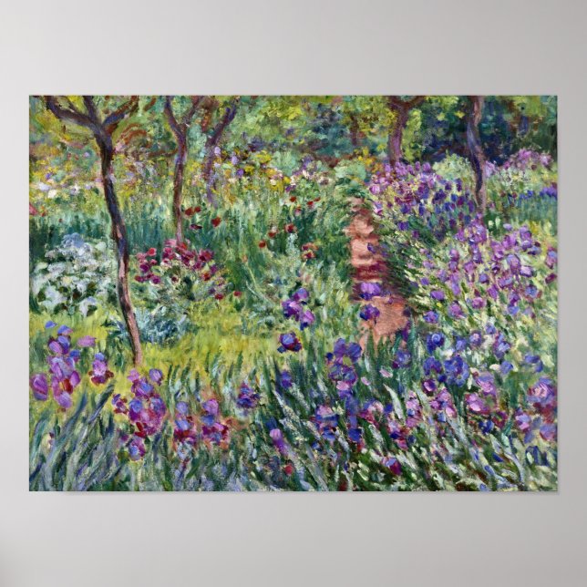 Póster Claude Monet - El jardín del artista en Giverny (Frente)