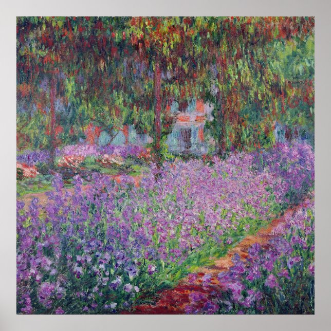 Póster Claude Monet | El jardín del artista en Giverny (Frente)