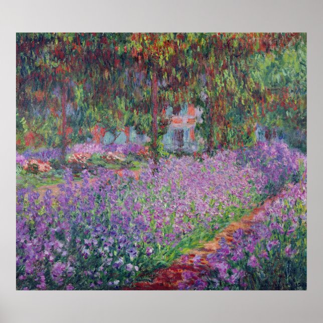 Póster Claude Monet | El jardín del artista en Giverny (Frente)