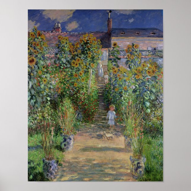 Póster Claude Monet | El jardín del artista en Vetheuil (Frente)