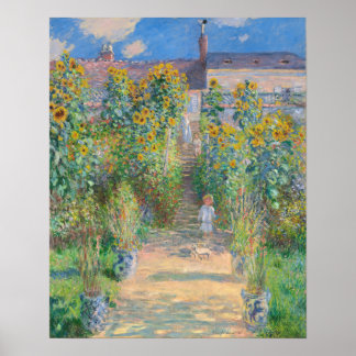 Póster Claude Monet El Jardín del Artista en Vétheuil, 18