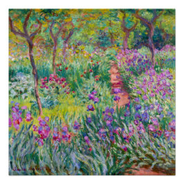 Póster Claude Monet - El jardín del Iris en Giverny
