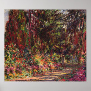 Póster Claude Monet el   la trayectoria del jardín en