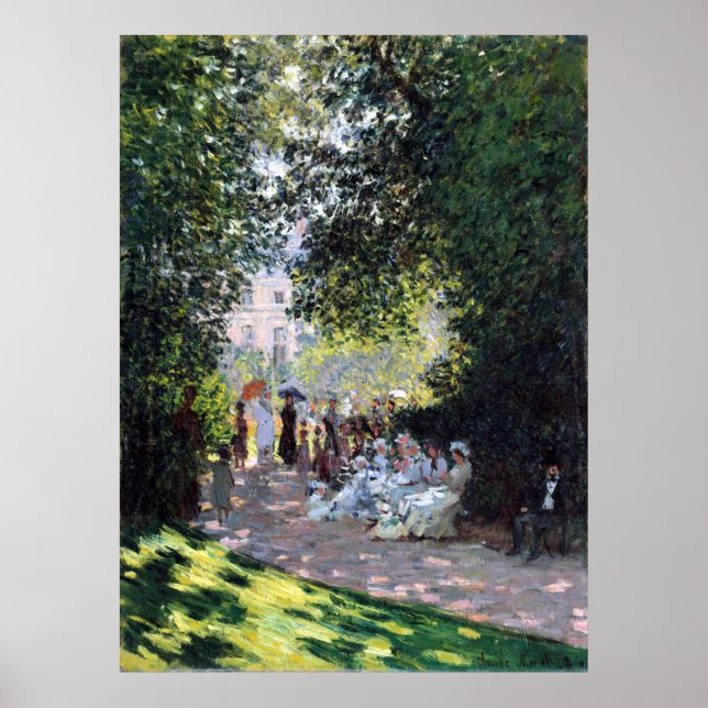 Póster Claude Monet El Parque Monceau (Frente)