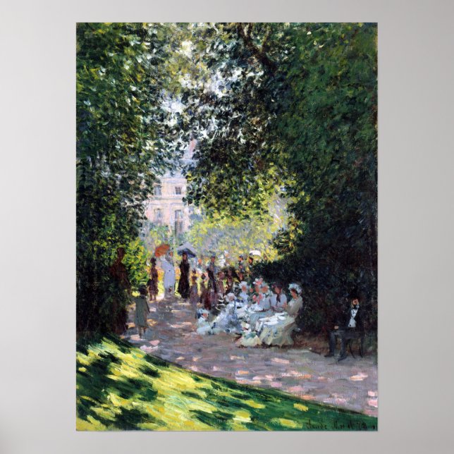 Póster Claude Monet El Parque Monceau (Frente)