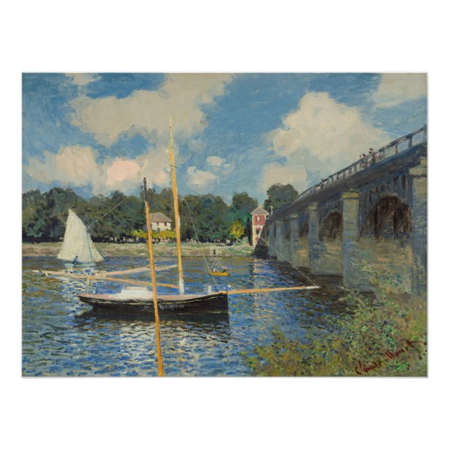 Póster Claude Monet | El puente de Argenteuil (Anverso)