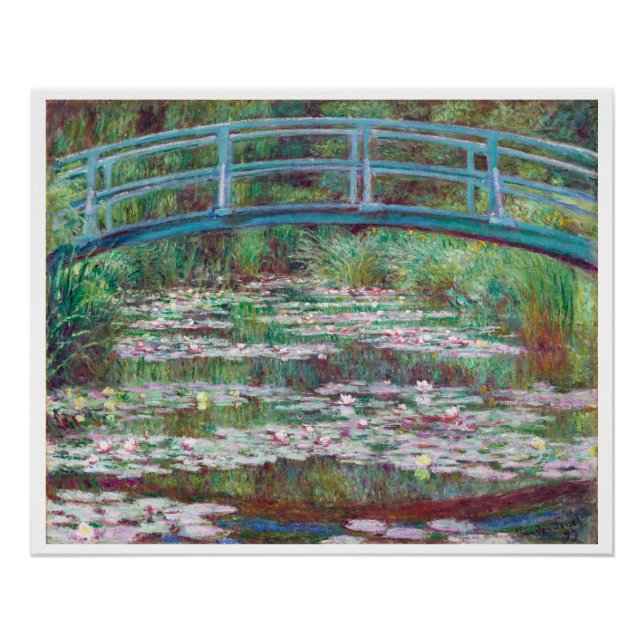 Póster Claude Monet El Puente De Fútbol Japonés (Anverso)