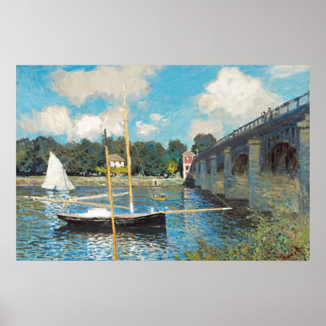 Póster Claude Monet El puente en Argenteuil (1874) (Frente)