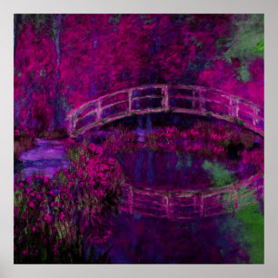 Póster Claude Monet El Puente Japanés púrpura