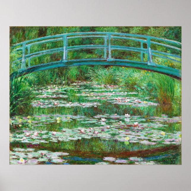 Póster Claude Monet: El puente japonés (Frente)