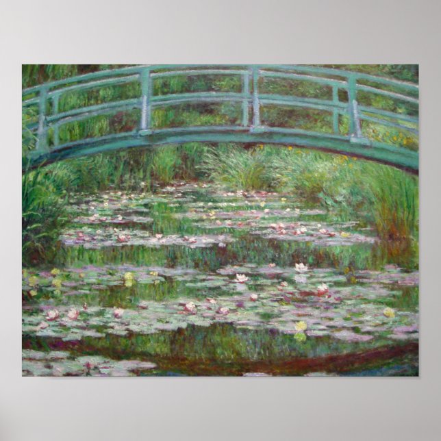 Póster Claude Monet - El puente japonés (Frente)